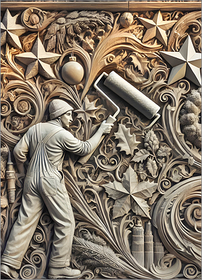 Painter Christmas Card Alight (Glossy White) 