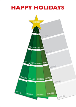 Painter Christmas Tree Card