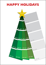 Painter Christmas Tree Card
