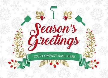 Painters Snowflake Christmas Card