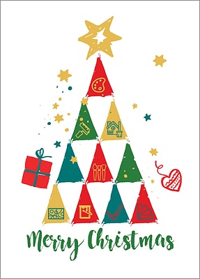 Painters Tree Christmas Card