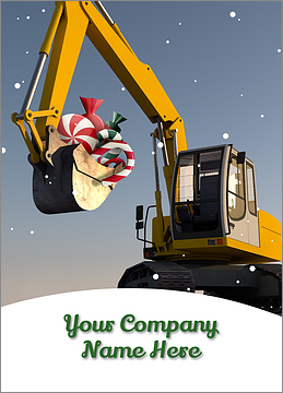 Peppermint Excavator Card