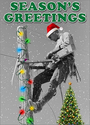 Phone Repair Christmas Card (Glossy White) 