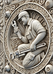 Plumber Christmas Card Cool