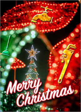 Plumbers Bright Lights Card