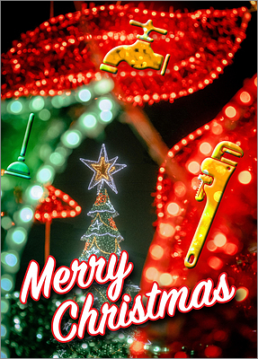 Plumbers Bright Lights Card