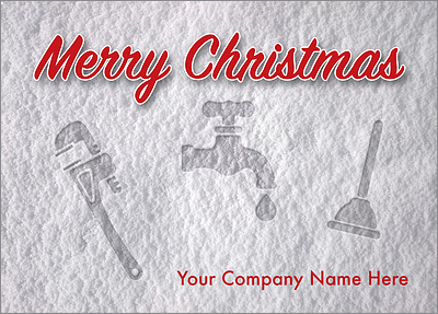 Plumbers Snow Print Card