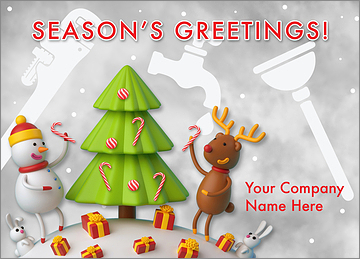 Plumbing Cheerful Card