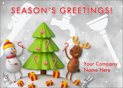 Plumbing Cheerful Card