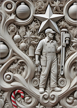 Plumbing Christmas Card Joyous