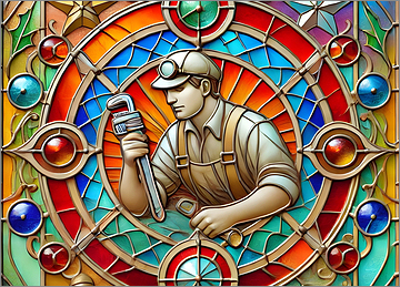 Plumbing Christmas Card Lively