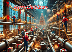 Plumbing Christmas Card Peaceful