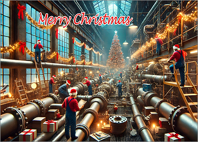 Plumbing Christmas Card Peaceful