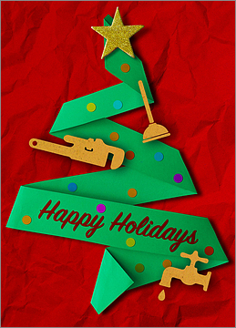 Plumbing Green Tree Card