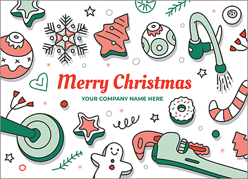 Plumbing Merry Christmas Card