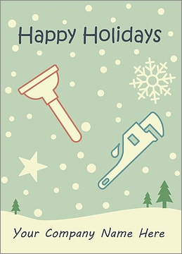 Plumbing Snowfall Card