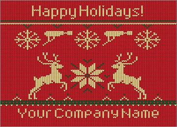 Power Reindeer Christmas Card