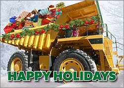 Present Hauler Christmas Card