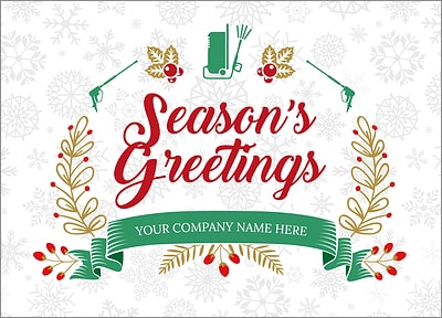 Pressure Snowflake Christmas Card (Glossy White) 