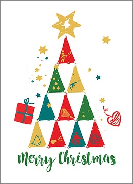 Pressure Tree Christmas Card