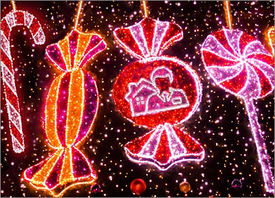 Real Estate Christmas Lights Card (Glossy White) 