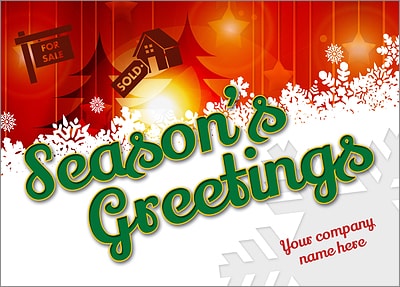 Real Estate Snow Card (Glossy White)