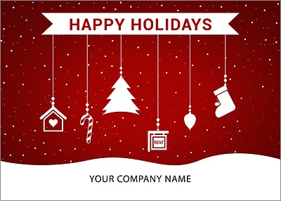 Realtors Ornaments Holiday Card (Glossy White) 