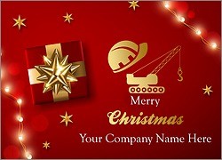 Red Construction Christmas Card