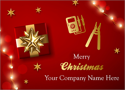 Red HVAC Christmas Card (Glossy White) 