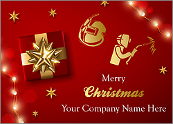 Red Welder Christmas Card