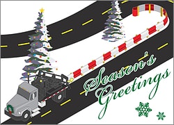 Road Construction Holiday Card