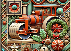 Road Roller Christmas Card Revel