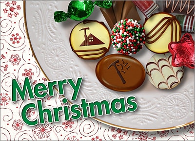 Roofing Christmas Candy Card (Glossy White)
