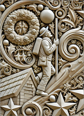 Roofing Christmas Card gleeful