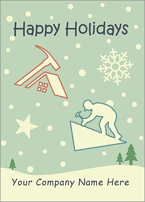 Roofing Snowfall Card (Glossy White)