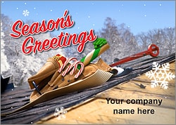 Roofing Toolbelt Christmas Card