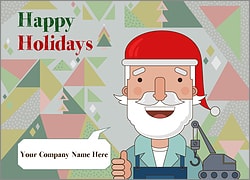 Santa Cranes Christmas Card