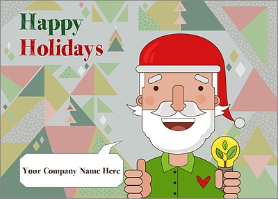 Santa Energy Christmas Card