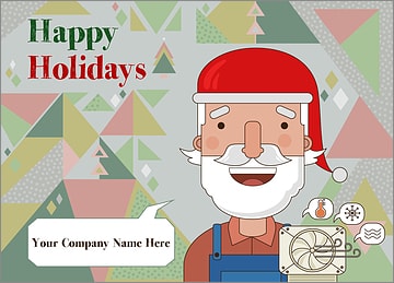 Santa HVAC Christmas Card