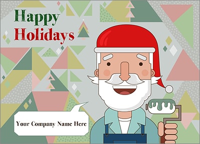 Santa Painters Holiday Card