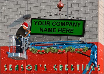 Sign Installation Greeting Card