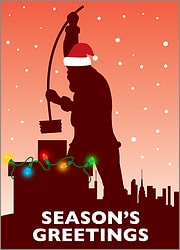 Silhouette Chimney Christmas Card