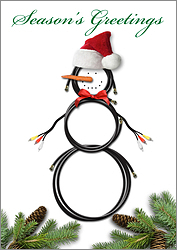 Snowman Cable Christmas Card