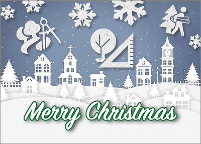 Snowy Landscape Architect Card (Glossy White) 