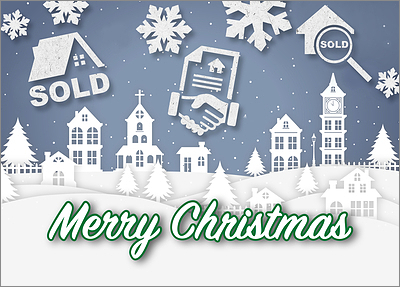 Snowy Real Estate Card (Glossy White) 