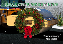 Steamroller Holiday Card