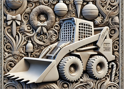 Steer Loader Christmas Card Beam