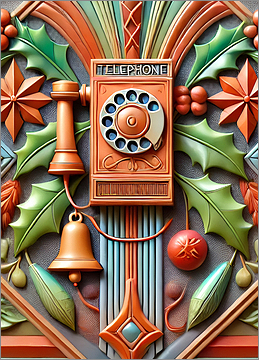 Telephone Installer Christmas Card Lively