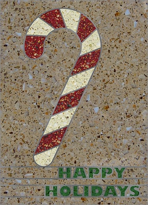 Terrazzo Christmas Card (Glossy White)