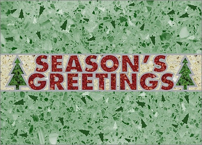 Terrazzo Holiday Card (Glossy White)